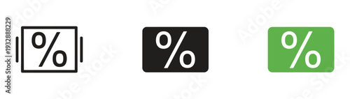 Discount card different style icon set, modern sale and reward card pictogram bundle with clean line and solid designs, editable vector illustrations