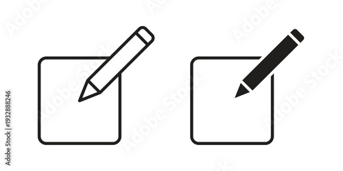 Edit icons. Vector illustration. Editable stroke. Isolated icon suitable for web,