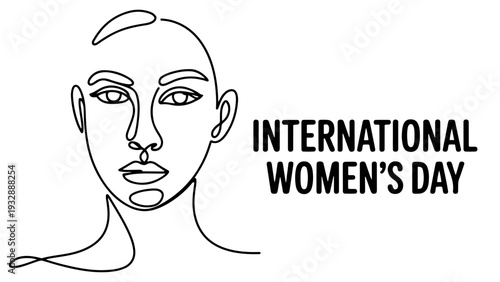 womens day woman face illustration