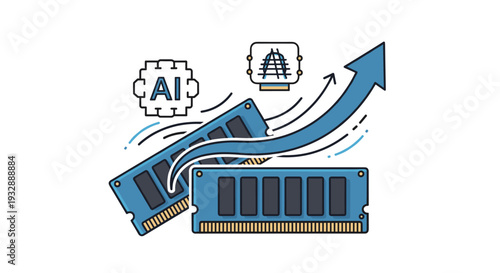 AI and RAM Performance Growth Concept