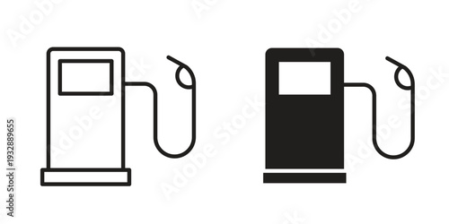 Fuel icons. Vector illustration. Editable stroke. Isolated icon suitable for web,