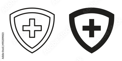 Health insurance icons. Vector illustration. Editable stroke. Isolated icon suitable for web,