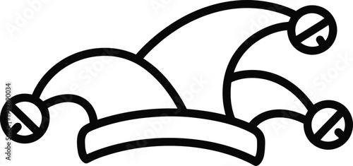 april fool hat icon design line art icon 