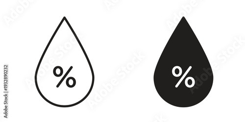 Humidity icons. Vector illustration. Editable stroke. Isolated icon suitable for web,