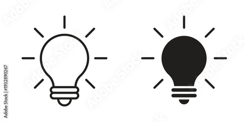 idea icons. Vector illustration. Editable stroke. Isolated icon suitable for web,