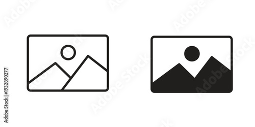 Image icons. Vector illustration. Editable stroke. Isolated icon suitable for web,