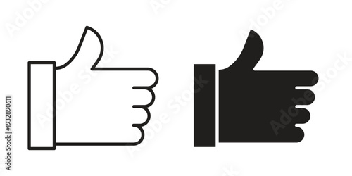 Like icons. Vector illustration. Editable stroke. Isolated icon suitable for web,