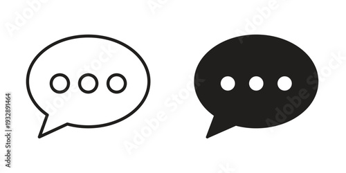 Live chat icons. Vector illustration. Editable stroke. Isolated icon suitable for web,