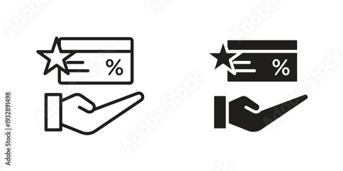 Loyalty program icons. Vector illustration. Editable stroke. Isolated icon suitable for web,