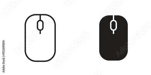 Mouse icons. Vector illustration. Editable stroke. Isolated icon suitable for web,
