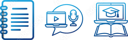 Document Review and Online Presentation Icons