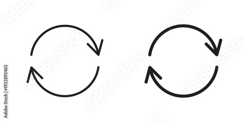 Recycle icons. Vector illustration. Editable stroke. Isolated icon suitable for web,