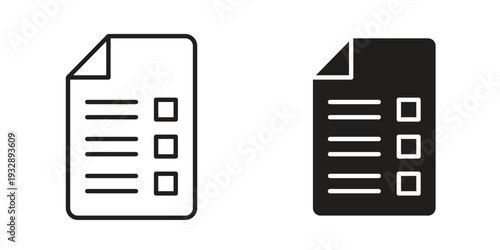 Report icons. Vector illustration. Editable stroke. Isolated icon suitable for web,