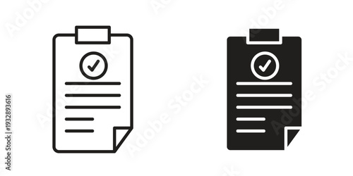 Result icons. Vector illustration. Editable stroke. Isolated icon suitable for web,