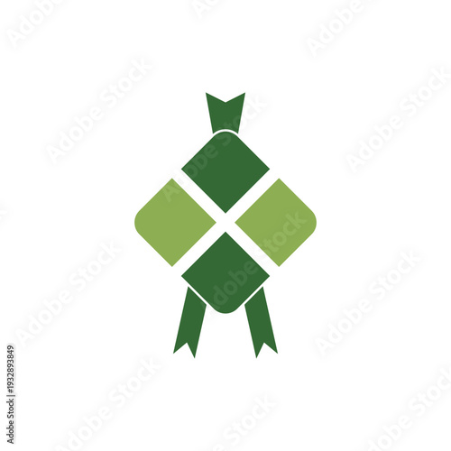 ketupat icon logo vector graphic design illustration
