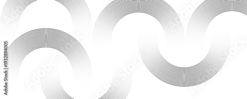 White geometric abstract background overlapping layers on bright space with line effect decoration. Circle style concept modern graphic design element. suit for product design