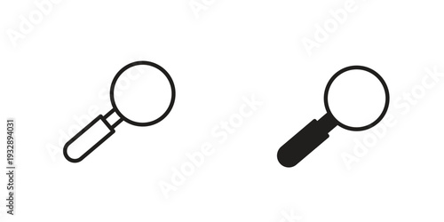 Search icons. Vector illustration. Editable stroke. Isolated icon suitable for web,