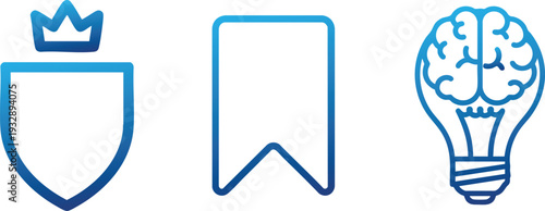 Shield Protection and Security Badge Icons