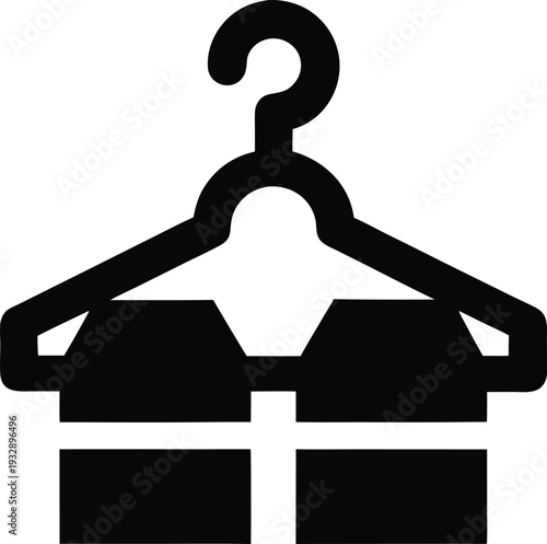 life vest hanger silhouette line art vector illustration on transparent background