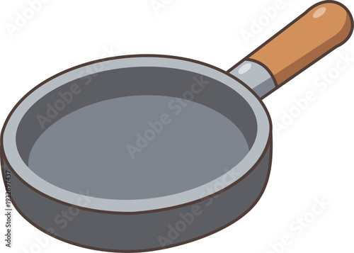 frying pan cartoon minimalist