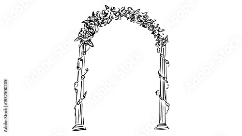 Elegant floral archway for weddings and events