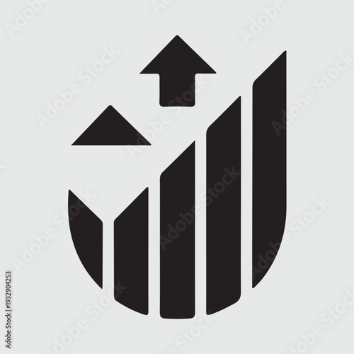 Modern abstract upward growth business graphic design illustration vector