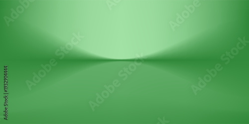 green background abstract with Gradient in empty room studio, green empty room studio gradient used for background, green background studio with shine use for product shooting. vector dynamic room