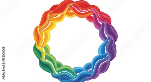 Colorful illustration of a Holi Festival Day Frame with a rainbow design on a blank white background