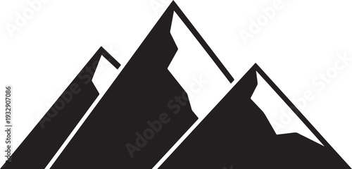 Modern Scandinavian mountain wall art design featuring minimalist Nordic landscape peaks in a clean geometric style