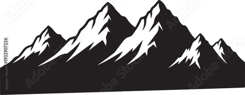 Modern Scandinavian mountain wall art design featuring minimalist Nordic landscape peaks in a clean geometric style