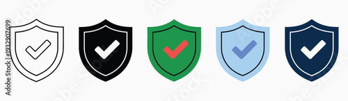 Insurance icon element for design, modern protection and coverage symbol in flat, outline, and glyph styles, scalable vector graphic for financial apps