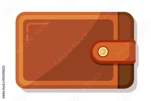 Stylish brown leather wallet with button clasp and multiple card slots for everyday use and convenient organization