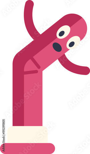 Inflatable air dancer tube man wiggling on a white background