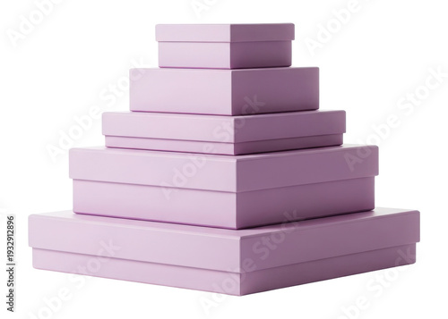 Wallpaper Mural Stack of lavender colored boxes in a pyramid shape isolated on transparent background Torontodigital.ca