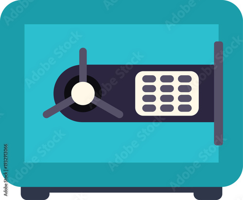 Security safe deposit box protecting valuables and money with a digital lock