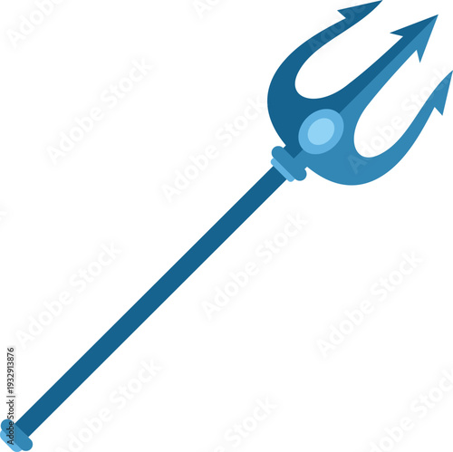Trident icon illustrating the ancient greek and roman mythology god of the sea
