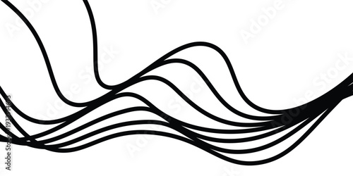 abstract grey wave line on white background