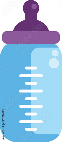 Baby bottle with a nipple for feeding and nurturing