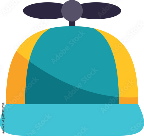 Propeller hat featuring a playful design, symbolizing childhood imagination and fun