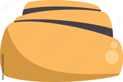 Sweet cinnamon roll pastry with light brown icing and spice filling