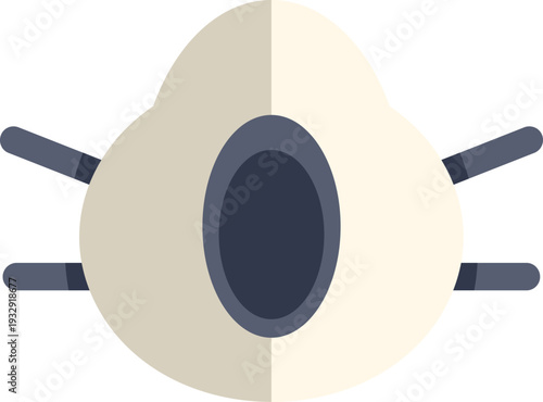 N95 respirator mask providing personal protection against airborne particles and pollution