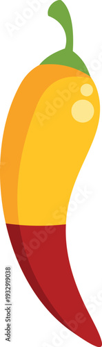Spicy hot chili pepper vector icon on a white background