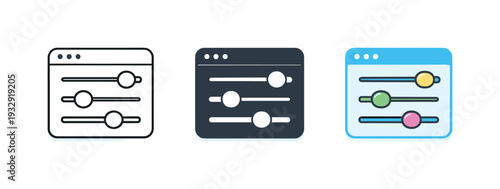 Personalization environment context represented by a settings panel icon featuring toggles and switches suggesting account
