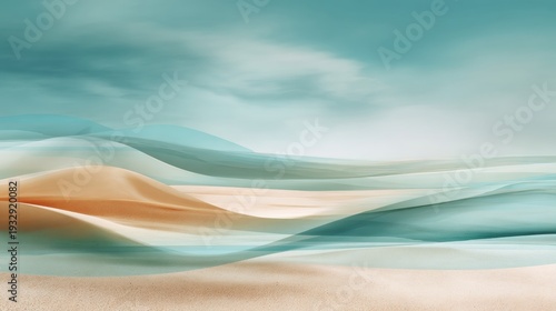Abstract Fluid Waves - Serene Landscape Texture