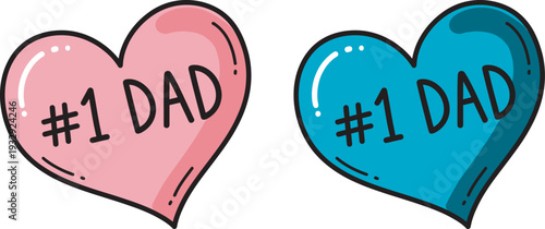 Happy father's day to the number one dad in the world 1 dad heart symbols