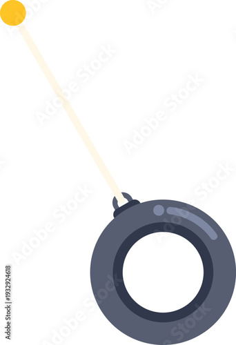 Wrecking ball with chain and hook destroying a structure