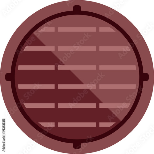 Manhole cover providing access to city sewer and drain infrastructure