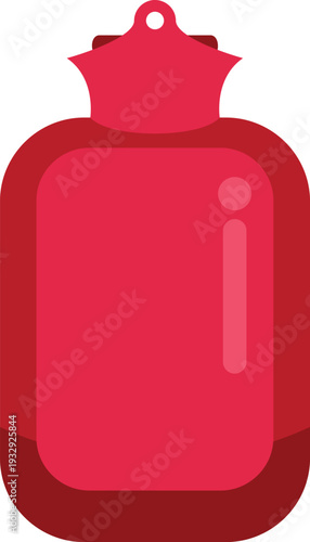 Red hot water bottle providing relief for pain and relaxation