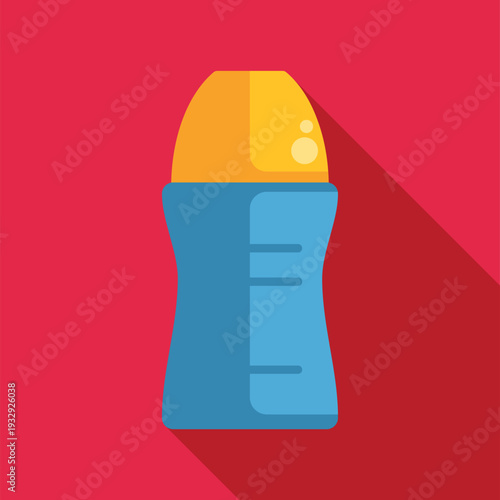 Deodorant bottle representing personal care, antiperspirant, and hygienic products with a long shadow