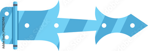 Decorative ironmongery strap style hinge for antique gate or wooden door